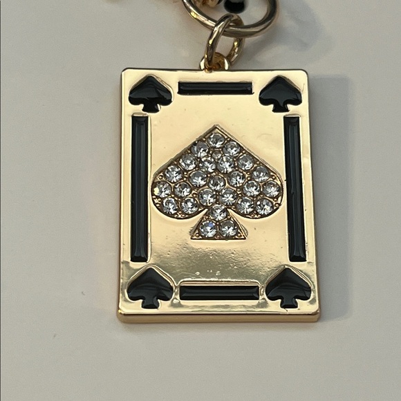 NWT Gold / Black Playing Card Bag Charm Keychain - kate spade new york x Target - Picture 2 of 3